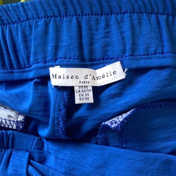 MAISON D AMELIE NEW CROPPED WIDE LEG PANTS EXTRA SMALL OVERSIZED - Picture 4 of 5